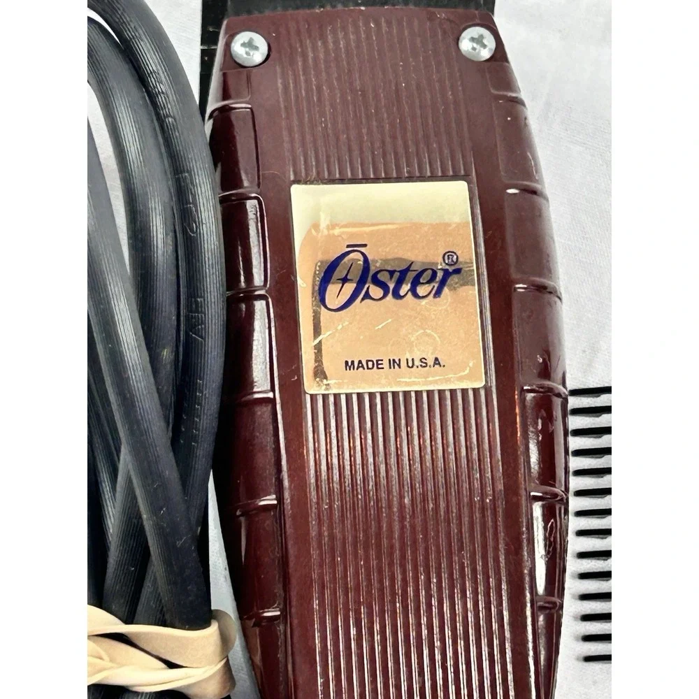 Vtg Oster Classic Clippers Model 151-04 A Marroon Corded Works